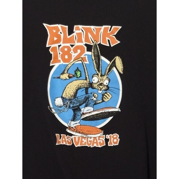 Blink-182 Rabbit Las Vegas '18 Black Concert XL T-shirt Excellent - Picture 2 of 3